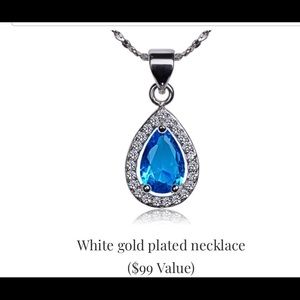 Beautiful White Gold Plated Necklace by NIKOLA VALENTI